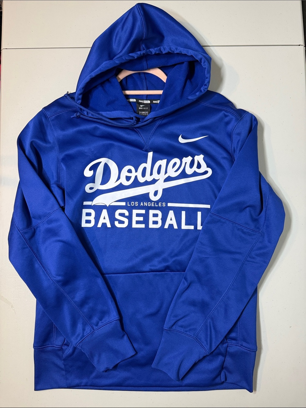 Los Angeles Dodgers Nike Baseball Pullover Hoodie Mens Royal Blue Medium